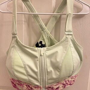 NWT SHEFIT Light Green and Purple Ultimate Sports Bra